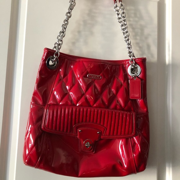Coach Handbags - Red coach adjustable shoulder/crossbody bag